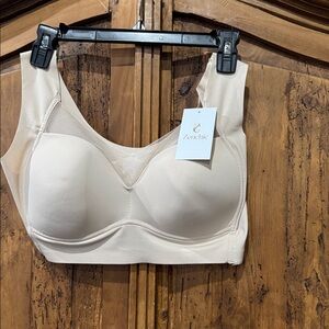 Zenchic Beige Bra in beige size 2XL. 56% nylon and 44% spandex